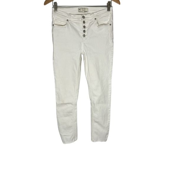 Free People Montana High Rise White Skinny Jeans - Picture 2 of 5